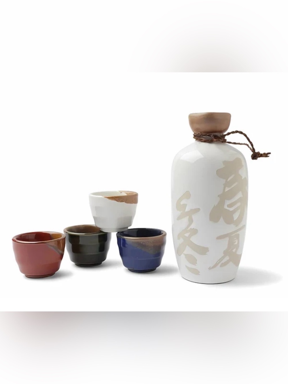 Nyuhaku Four Seasons Sake Set – Japanese Ceramic Sake Bottle and Cup Set